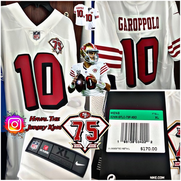 Nike Jimmy Garoppolo White San Francisco 49ers 75th Anniversary